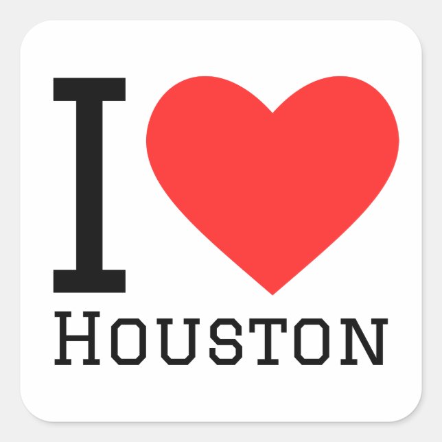 Sticker Carré I love Dallas (Devant)