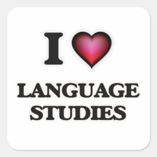 Sticker Carré I Love Language Studies