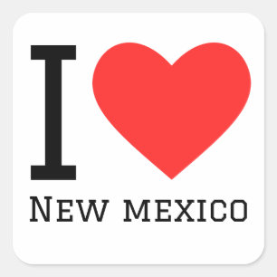 Sticker Carré I love New Mexico