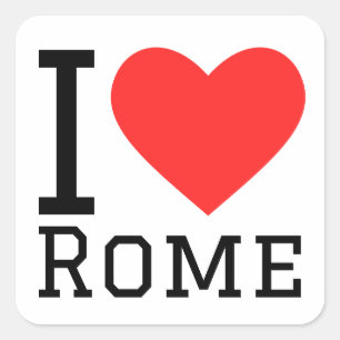 Sticker Carré I love Rome