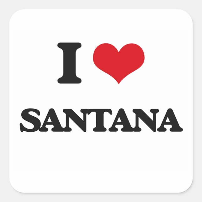 Sticker Carré I Love Santana (Devant)
