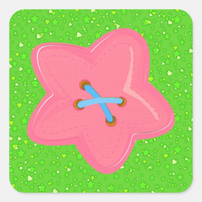 Sticker Carré I Love Sewing - SRF (Devant)