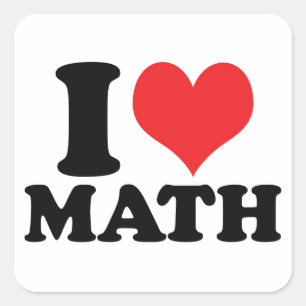 Sticker Carré I maths de coeur/amour