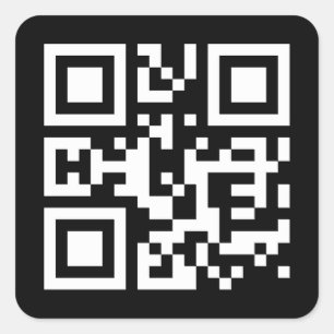 Sticker Carré I❤NY -- Code de QR inversé