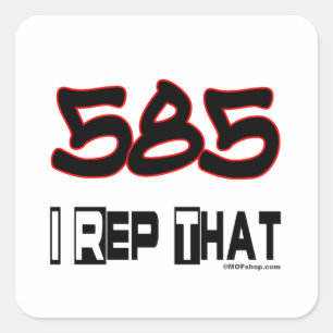 Sticker Carré I représentant cet indicatif régional 585