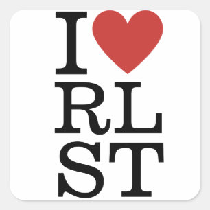 Sticker Carré I ❤️ RLST Études religieuses pour étudiants/Facult