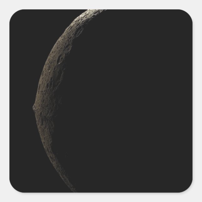 Sticker Carré Iapetus de la lune de Saturne (Devant)