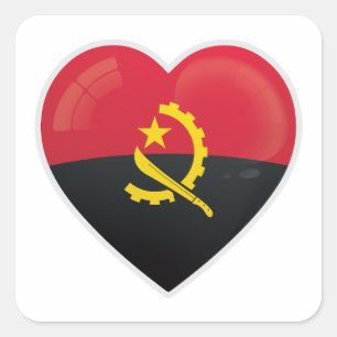 Sticker Carré Icône Amour Angola