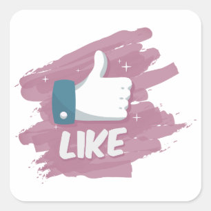 Sticker Carré Icône Bouton