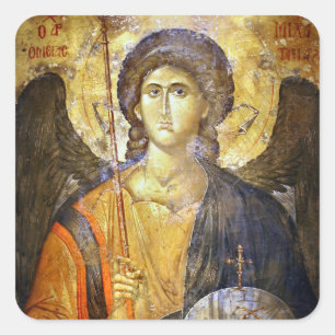 Sticker Carré Icône chrétienne orthodoxe de l'Archange Gabriel