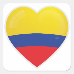 Sticker Carré Icône d'amour Colombie