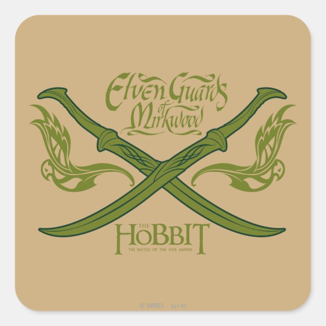 Sticker Carré Icône des gardes elfes de Mirkwood (Devant)