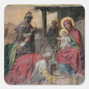 Sticker Carré Iconographie orthodoxe serbe à l'église de Valjevo