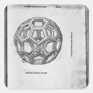Sticker Carré Icosahedron, de 'De Divina Proportione'