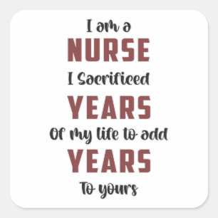 Sticker Carré ICU Nurse Urgence Ambulance Medicine Hospital