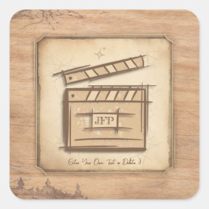 Sticker Carré Idée cadeau pour cinéaste, acteur, réalisateur de 