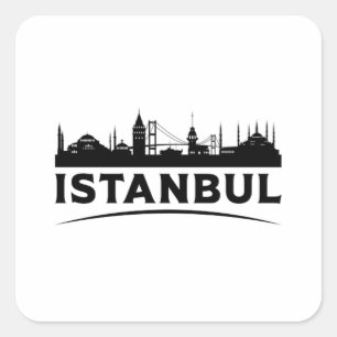 Sticker Carré Idée-cadeau pour Istanbul Turkey City