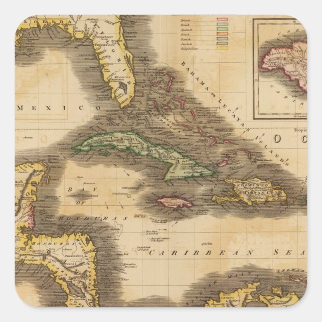 Sticker Carré Îles de l'Ouest (Devant)