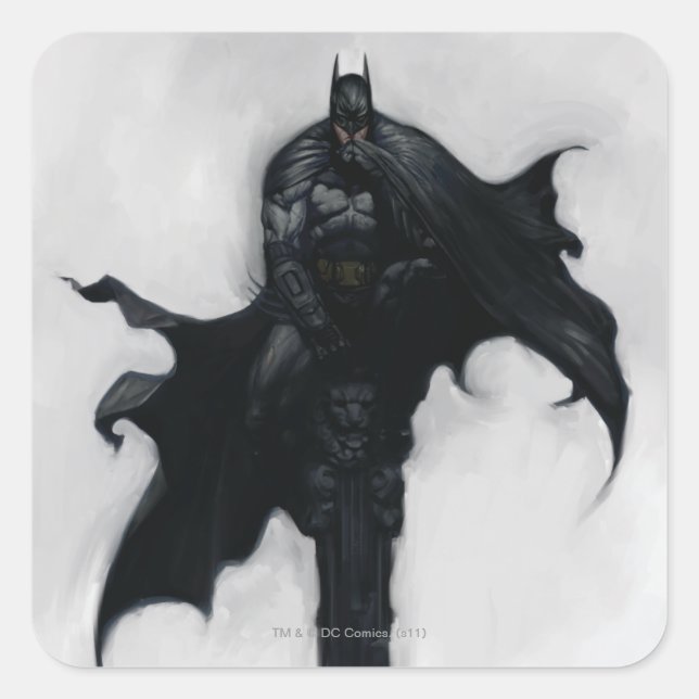 Sticker Carré Illustration Batman (Devant)