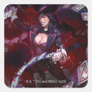 Sticker Carré Illustration de la crise infinie de Zatanna