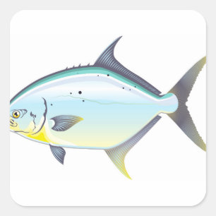 Sticker Carré Illustration de vecteur de poissons de la Floride