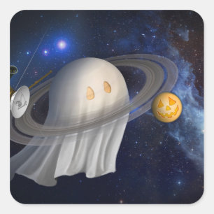 Sticker Carré Illustration d'Halloween d'un artiste