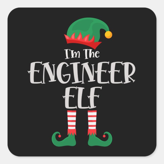 Sticker Carré Im L'Ingénieur Elf Correspondant Noël (Devant)