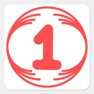 Sticker Carré Image amusante au milieu d'un design amusant