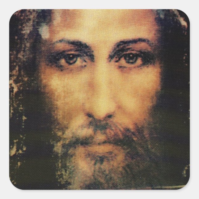 Sticker Carré Image de l'autocollant Jésus-Christ (Devant)