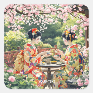 Sticker Carré Imaginaire Kyoto Garden Tea