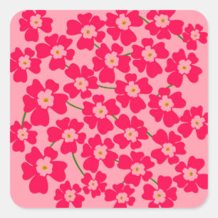 Sticker Carré Imaginaire rose magenta puissance