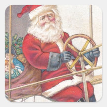 Imaginaire vintage Père Noël Airship