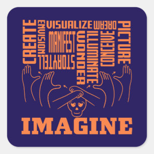Sticker Carré Imaginez - Conception ASL