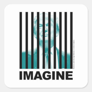 Sticker Carré Imaginez Trump derrière les barreaux