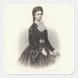 Sticker Carré Impératrice Elisabeth de l'Autriche