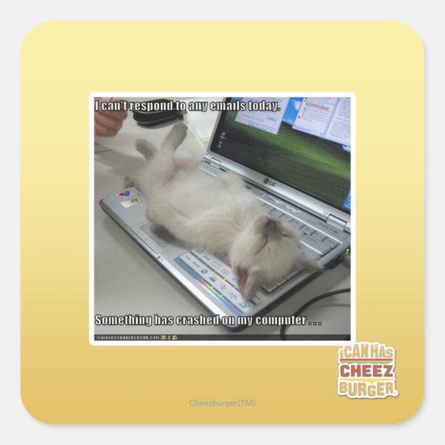 Sticker Carré Impossible de répondre (Devant)