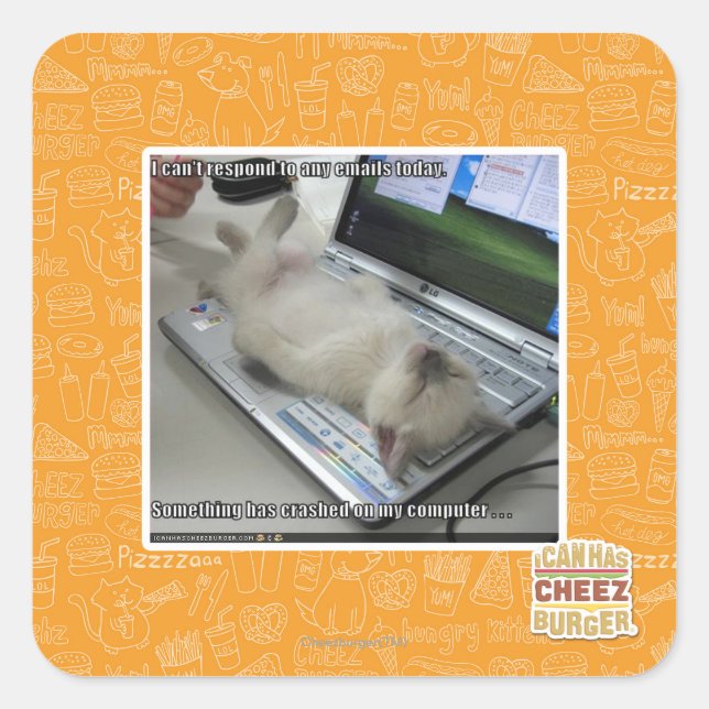 Sticker Carré Impossible de répondre (Devant)