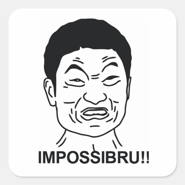 Sticker Carré Impossibru (Devant)