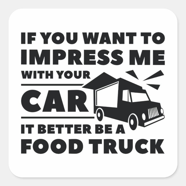 Sticker Carré Impress Food Truck (Devant)