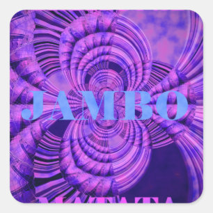Sticker Carré Impression d'art Cosmic Hakuna