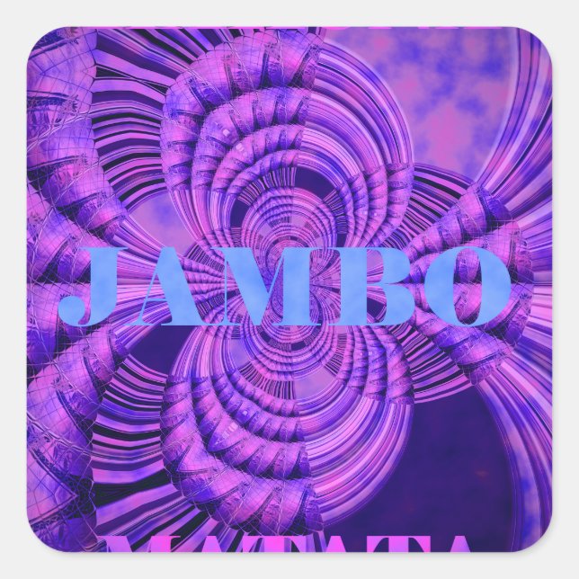 Sticker Carré Impression d'art Cosmic Hakuna (Devant)