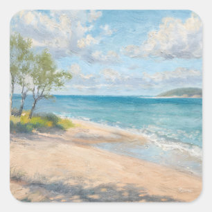 Sticker Carré Impression d'art de plage Fine Art Coastal Breeze