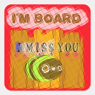 Sticker Carré Impression Quirky Bee Art