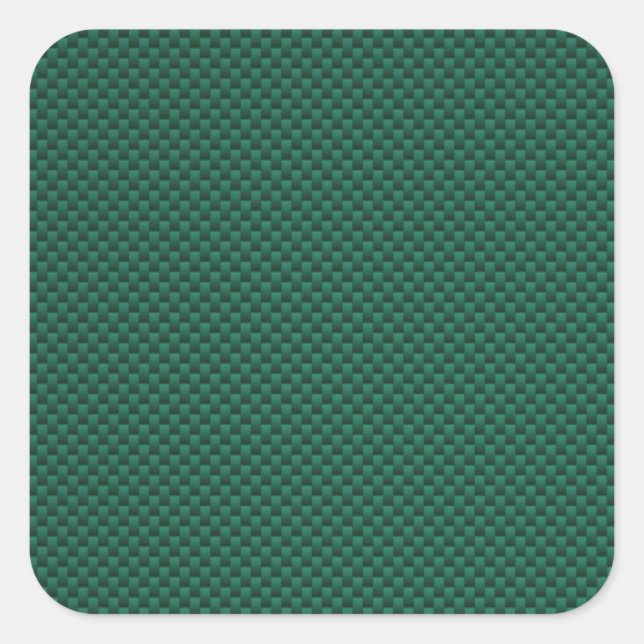 Sticker Carré Impression turquoise vert en fibre de carbone (Devant)