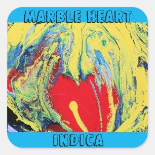 STICKER CARRÉ INDICA COEUR DE MARBRE