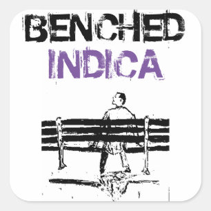 STICKER CARRÉ INDICA SUR LE BANC