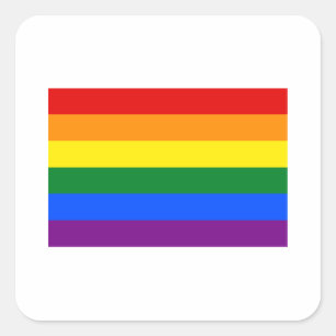 Sticker Carré Indicateur gay pride