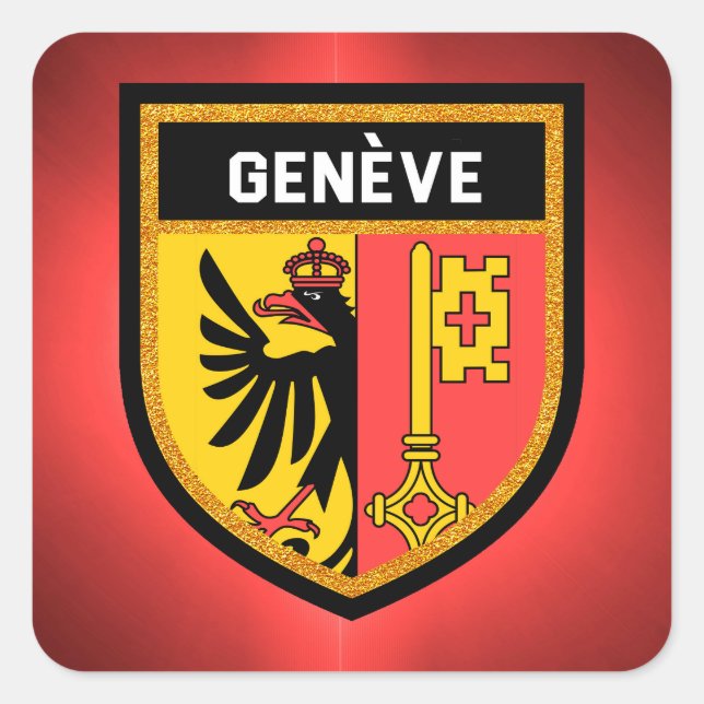 Sticker Carré Indicateur Genève (Devant)