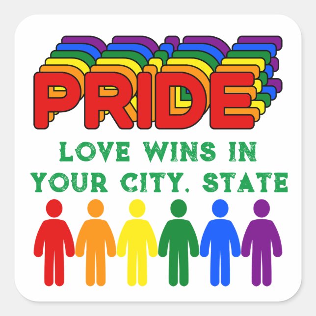 Sticker Carré Indicateur PRIDE (Devant)