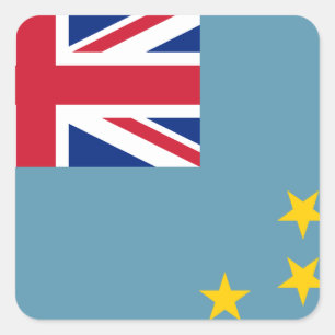 Sticker Carré Indicateur Tuvalu (Tuvaluan)